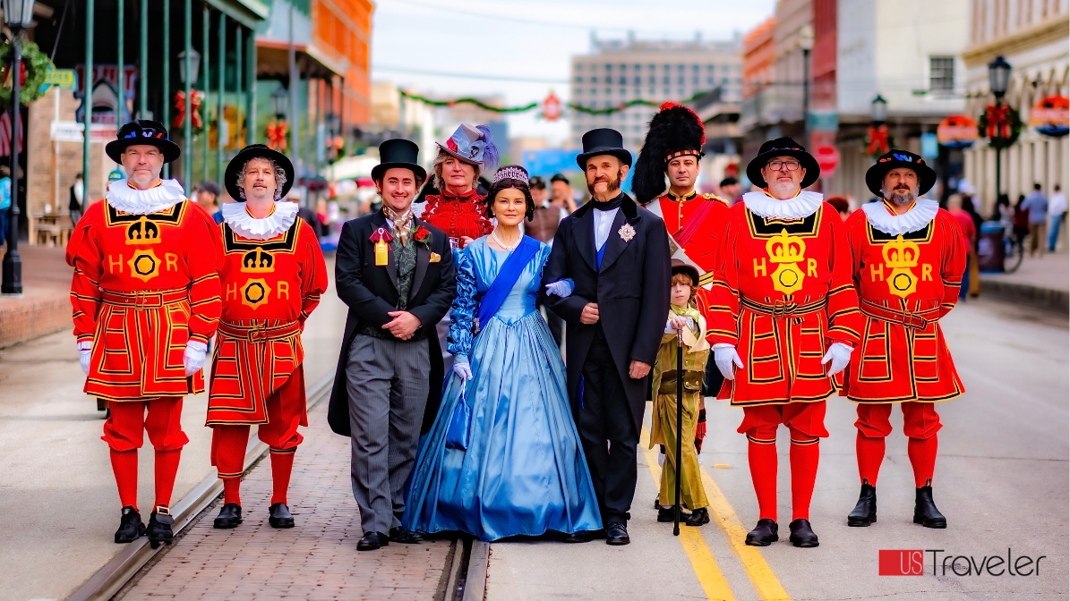Viaje navideño único: Dickens on The Strand en Galveston